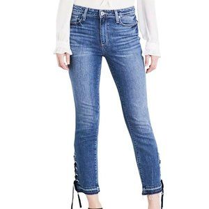 Paige Jacqueline Straight Ankle Lace Jeans Size 30 New $225